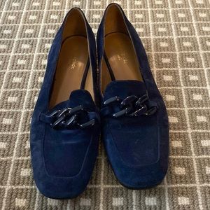 Navy Suede Kate Spade Loafers